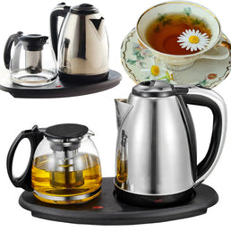 Bouilloire électrique + infuseur à thé avec base chauffante - Livraison offerte