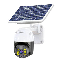 1 Caméra de surveillance solaire à 360 degrés avec LED infrarouge intégrée - Livraison offerte