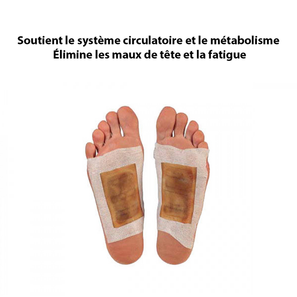 Lot de 10 patchs détox nettoyants pour les pieds - Livraison offerte