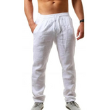 Pantalon d’été en coton et lin pour homme - Livraison offerte