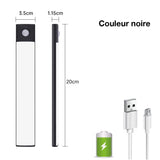 2x Réglettes LED 20cm magnétique avec détecteur de mouvements - 2 + 1 offerte - Livraison offerte