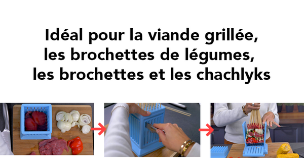 Outil de découpe à viande pour réaliser ses brochettes automatiquement - Livraison offerte