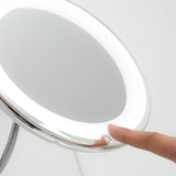 Miroir Grossissant à LED avec bras flexible et ventouse - Livraison offerte