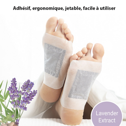 Lot de 10 patchs détoxifiants naturels à la lavande pour les pieds - Livraison offerte