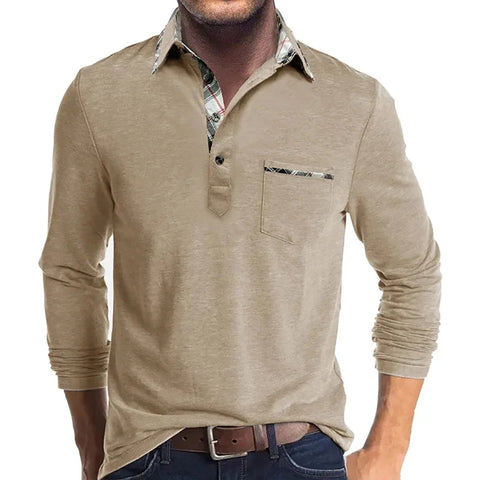 Polo à manche longue pour homme avec un look élégant et tendance - Livraison offerte